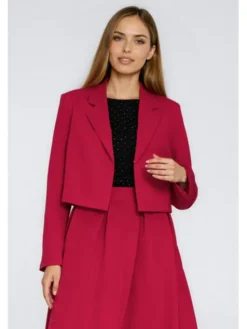 NIFE Bluzka B219 Srebrny Feminine Fit