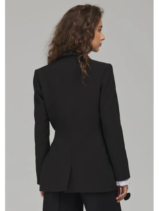 NIFE Marynarka Z104 Czarny Regular Fit