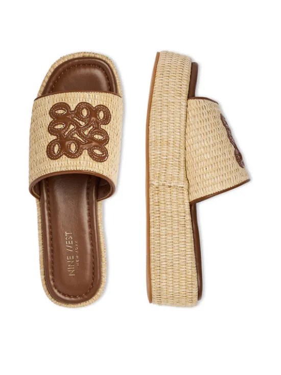Nine West Klapki EO-259-8201 Beżowy
