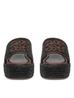 Nine West Klapki EO-259-8201 Czarny