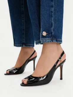 Nine West Sandały EO-TS6376-01 Czarny