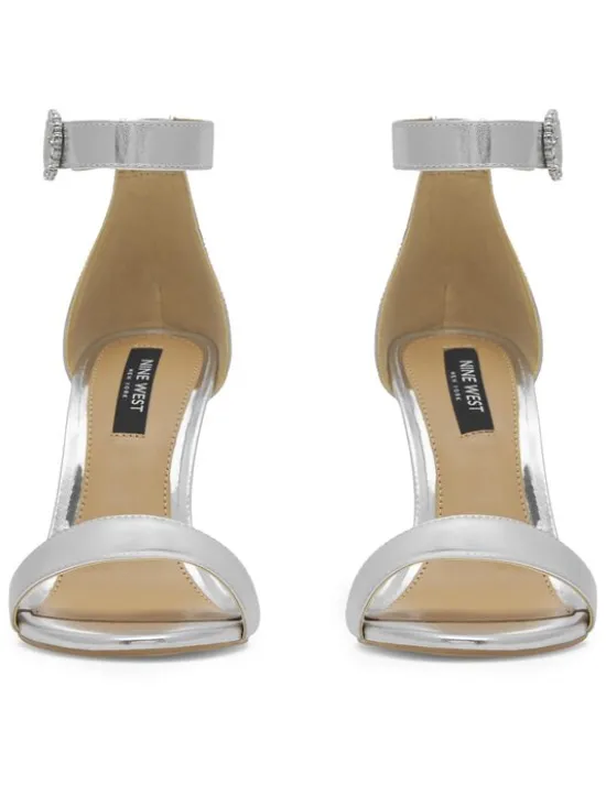 Nine West Sandały WFA2646-1 Srebrny