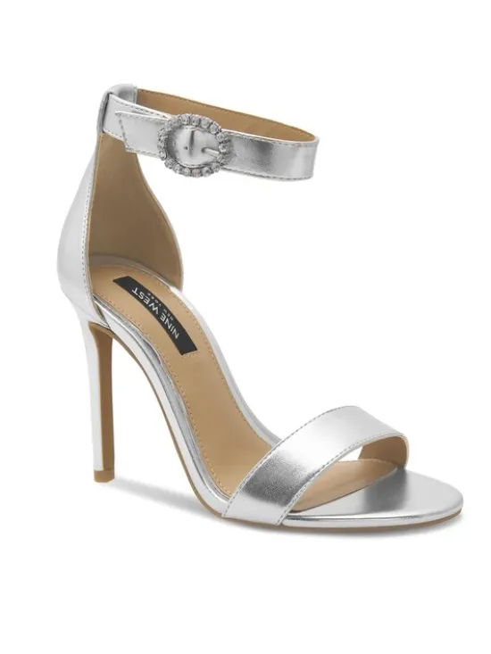 Nine West Sandały WFA2646-1 Srebrny