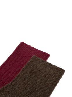 Nine West Skarpety długie CEO_LA_NW_12744_Z_AW25 (2-PACK) Brązowy