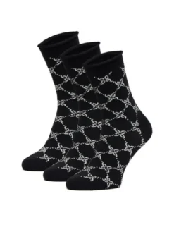 Nine West Skarpety długie CEO_BR_NW_Silver_01_Z_AW25 (3 PACK) Czarny