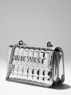 Nine West Torebka EO-Glamercy-Grace-LX10060 Srebrny