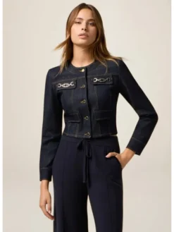 Oltre Marynarka R401R002261N034 Niebieski Slim Fit