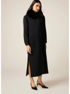 Oltre Płaszcz zimowy 0002J000153N033 Czarny Baggy Fit