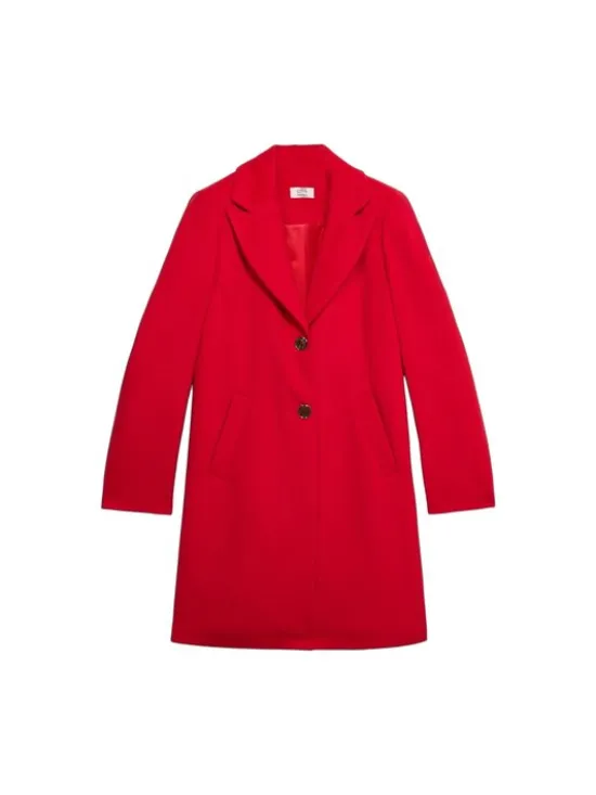 Oltre Płaszcz zimowy 8723R001290N016 Czerwony Regular Fit