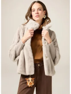 Oltre Płaszcz zimowy 0077R000472N003 Szary Baggy Fit