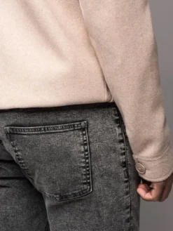 Ombre Jeansy OM-PADP-0217 Szary Regular Fit