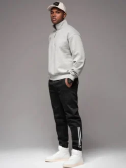 Ombre Joggery OM-PADJ-0156 Czarny Regular Fit