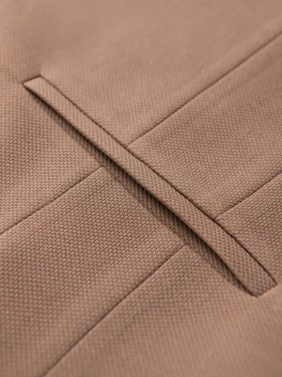 Ombre Kamizelka V66 Brązowy Slim Fit