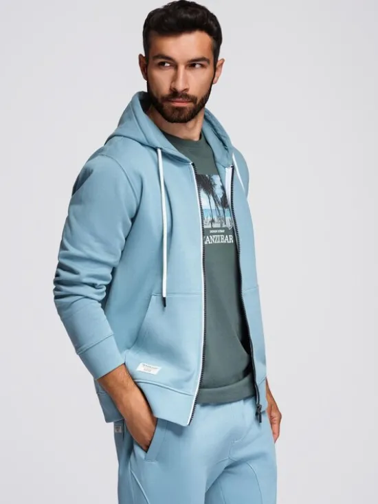 Ombre Komplet dresowy Z119 Błękitny Regular Fit