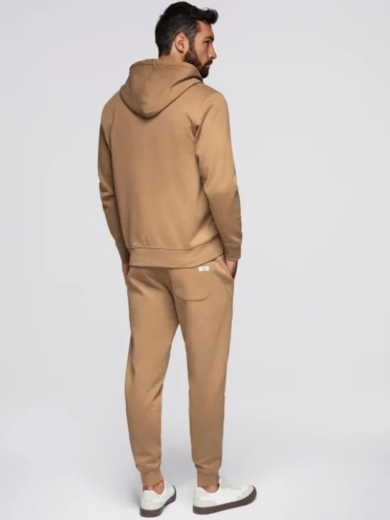 Ombre Komplet dresowy Z119 Brązowy Regular Fit