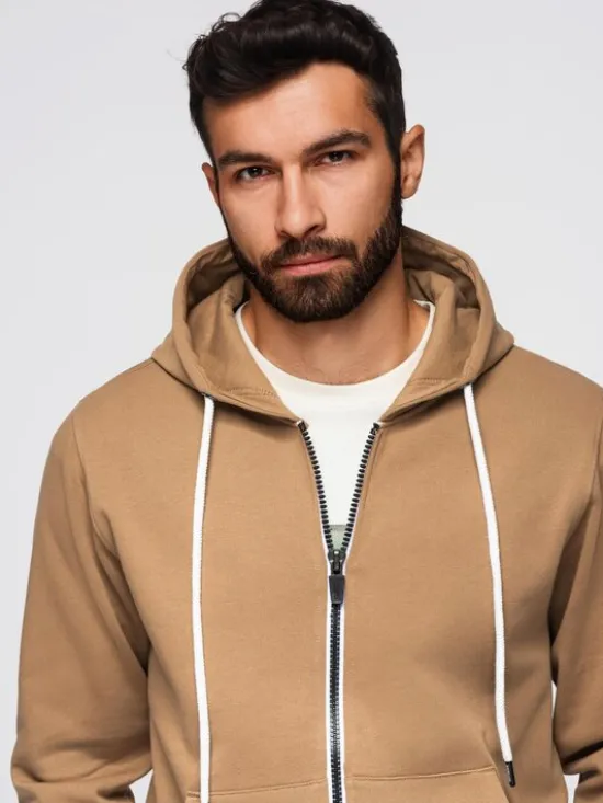 Ombre Komplet dresowy Z119 Brązowy Regular Fit