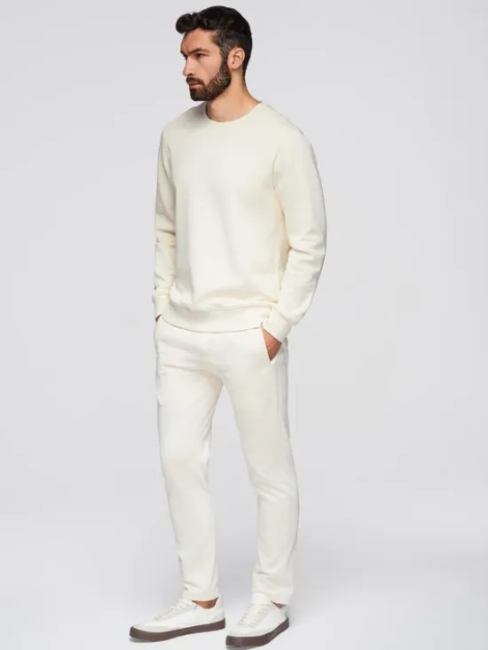 Ombre Komplet dresowy Z122 Écru Regular Fit