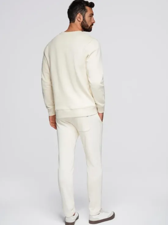 Ombre Komplet dresowy Z122 Écru Regular Fit