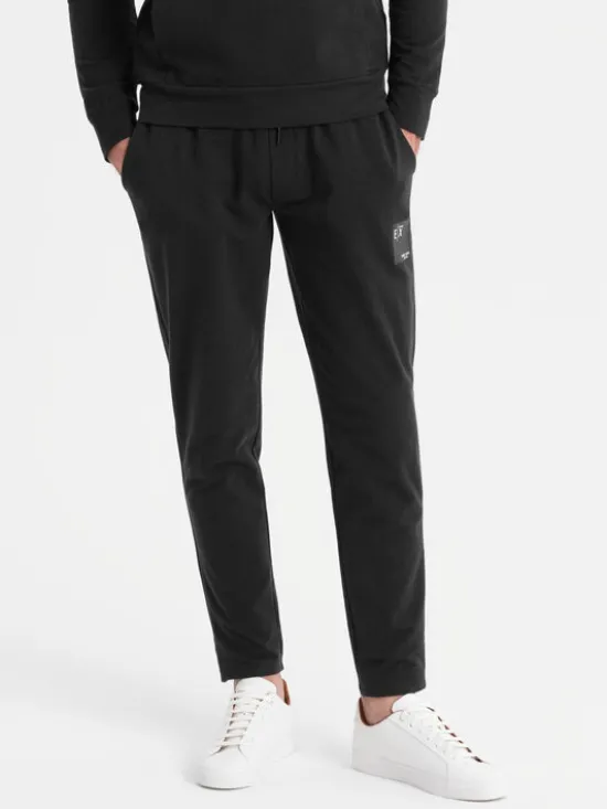 Ombre Komplet dresowy Z107 Czarny Regular Fit