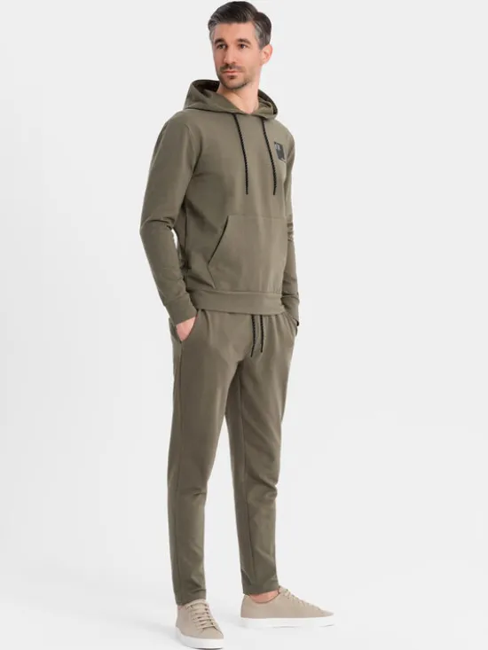 Ombre Komplet dresowy Z107 Khaki Regular Fit