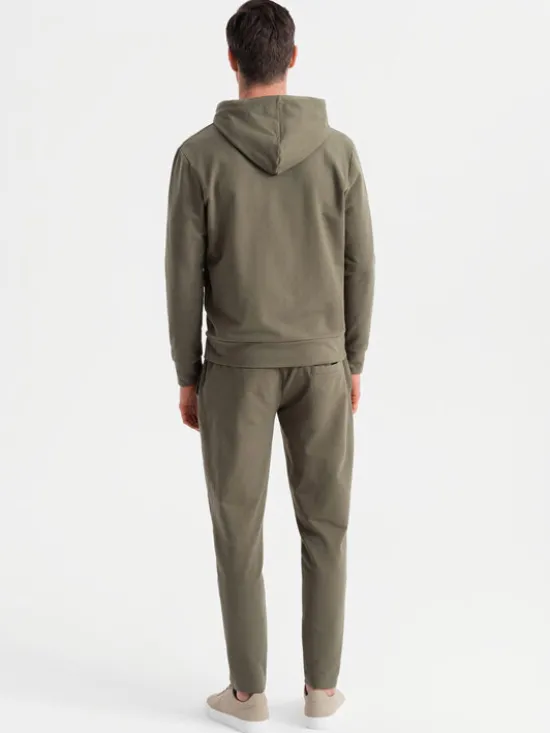 Ombre Komplet dresowy Z107 Khaki Regular Fit