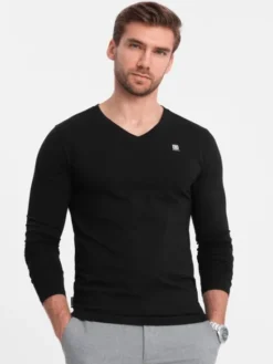 Ombre Komplet longsleeve Z103 Czarny Regular Fit