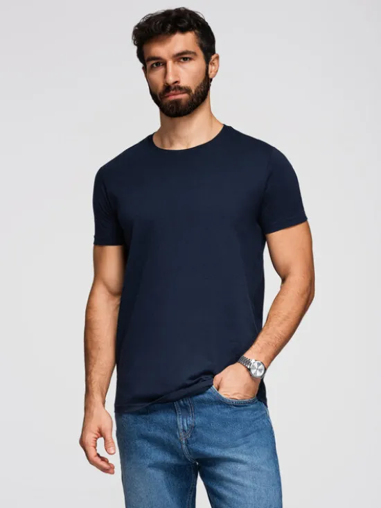 Ombre Komplet t-shirtów OM-TSBS-0268 Kolorowy Regular Fit