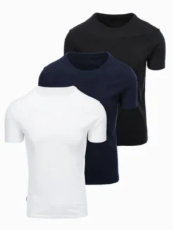 Ombre Komplet t-shirtów OM-TSBS-0268 Kolorowy Regular Fit