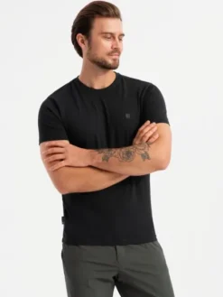 Ombre Komplet t-shirtów Z101 Biały Slim Fit