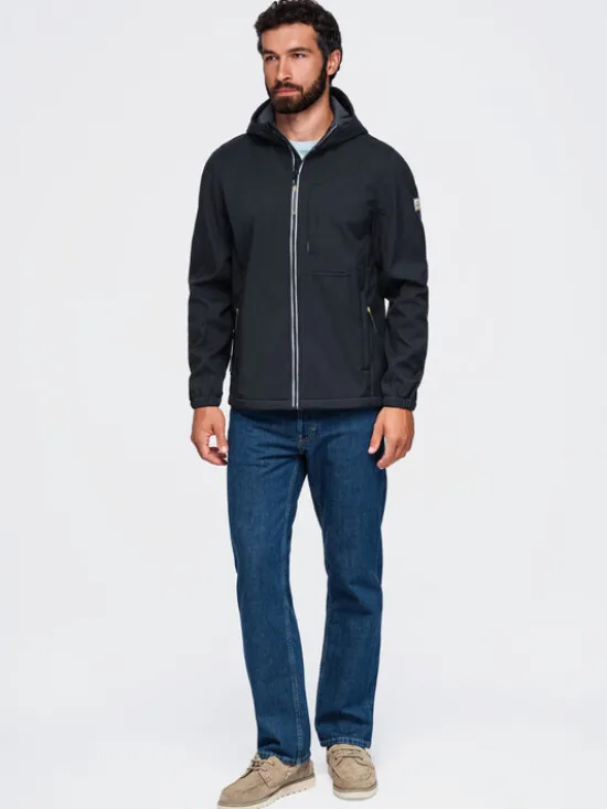 Ombre Kurtka przejściowa OM-JANP-0292 Czarny Regular Fit
