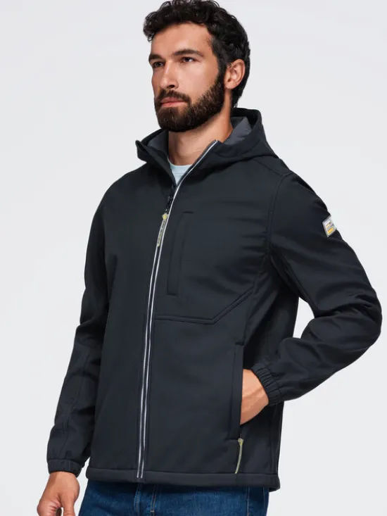 Ombre Kurtka przejściowa OM-JANP-0292 Czarny Regular Fit
