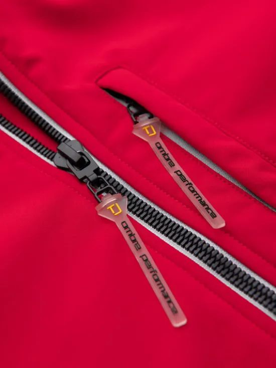 Ombre Kurtka przejściowa OM-JANP-0292 Czerwony Regular Fit