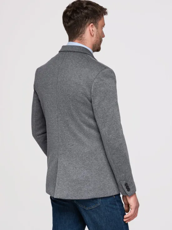 Ombre Marynarka M170 Szary ciemny Slim Fit
