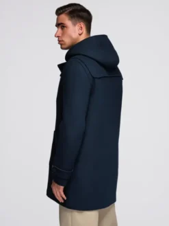 Ombre Płaszcz zimowy OM-COWC-0131 Granatowy Regular Fit