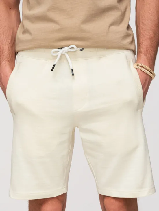 Ombre Szorty materiałowe OM-SRBS-0205 Kremowy Relaxed Fit