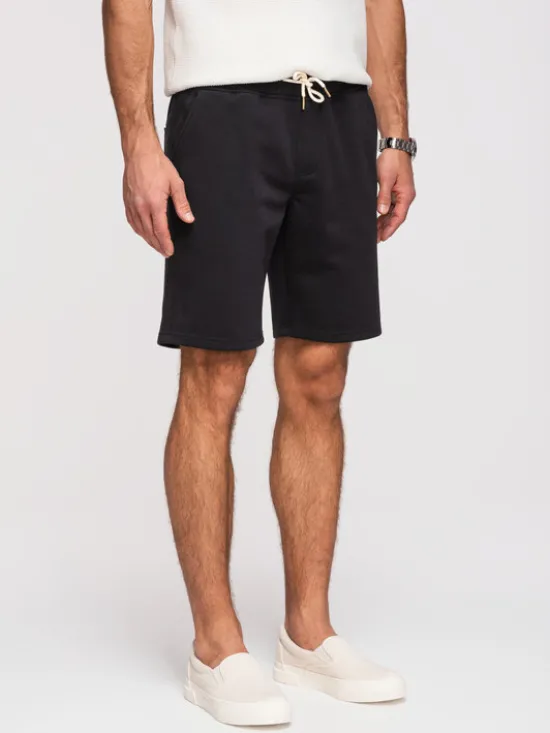Ombre Szorty materiałowe OM-SRSK-0124 Czarny Regular Fit