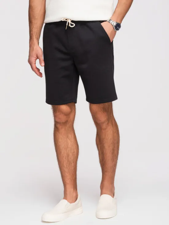 Ombre Szorty materiałowe OM-SRSK-0124 Czarny Regular Fit