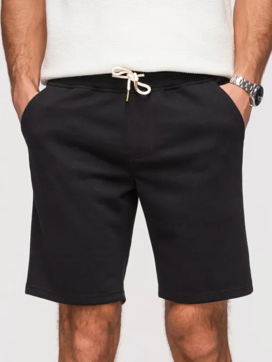 Ombre Szorty materiałowe OM-SRSK-0124 Czarny Regular Fit