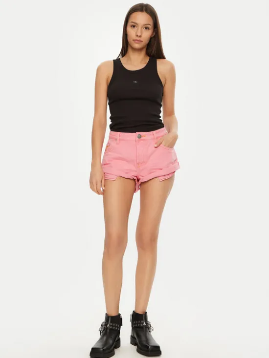 One Teaspoon Szorty jeansowe Bandits 26780 Różowy Regular Fit