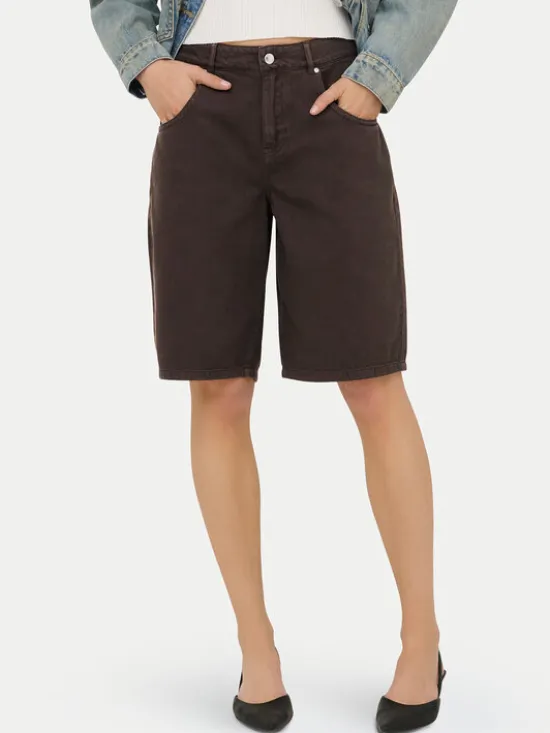 ONLY Bermudy Mate 15374734 Brązowy Loose Fit