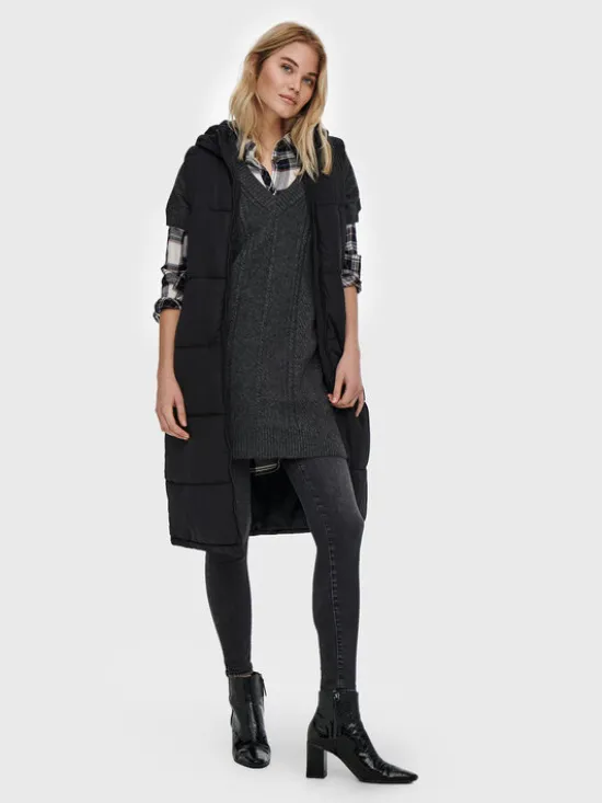 ONLY Bezrękawnik Alina 15241995 Czarny Regular Fit