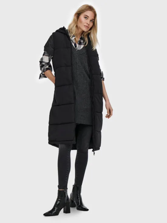 ONLY Bezrękawnik Alina 15241995 Czarny Regular Fit