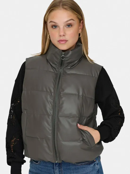 ONLY Bezrękawnik Anja 15316064 Szary Regular Fit