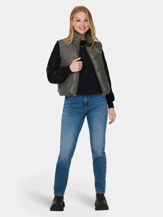 ONLY Bezrękawnik Anja 15316064 Szary Regular Fit