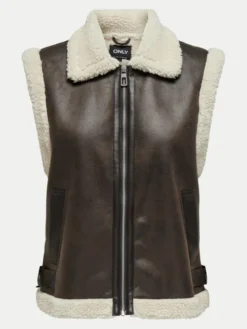 ONLY Bezrękawnik Betty 15322433 Brązowy Regular Fit