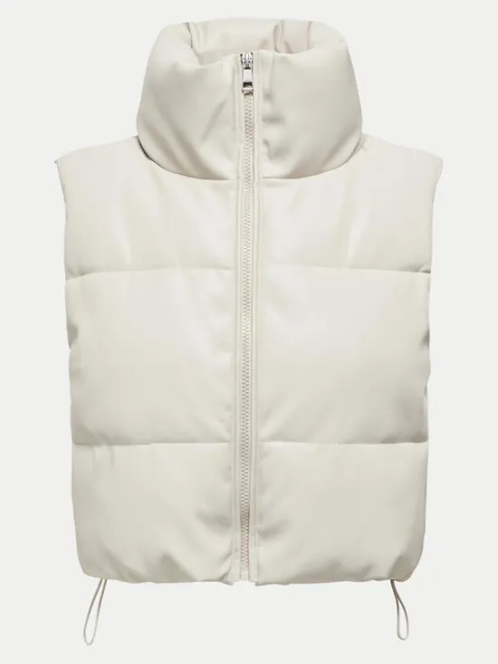 ONLY Bezrękawnik Elsie 15322028 Beżowy Regular Fit