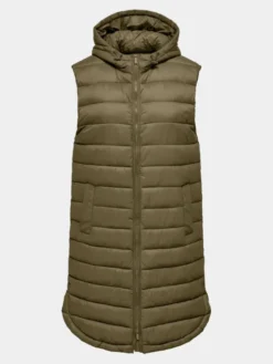 ONLY Bezrękawnik Melody 15258350 Khaki Regular Fit