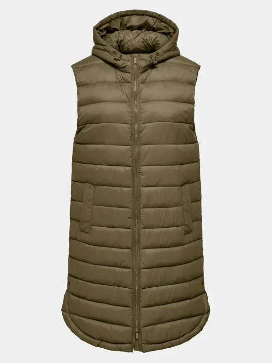 ONLY Bezrękawnik Melody 15258350 Khaki Regular Fit