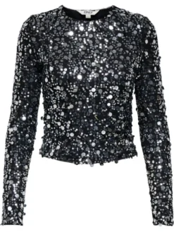 ONLY Bluzka Catina 15358382 Czarny Slim Fit