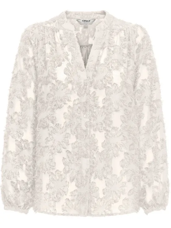 ONLY Bluzka Korsa 15360837 Beżowy Oversize